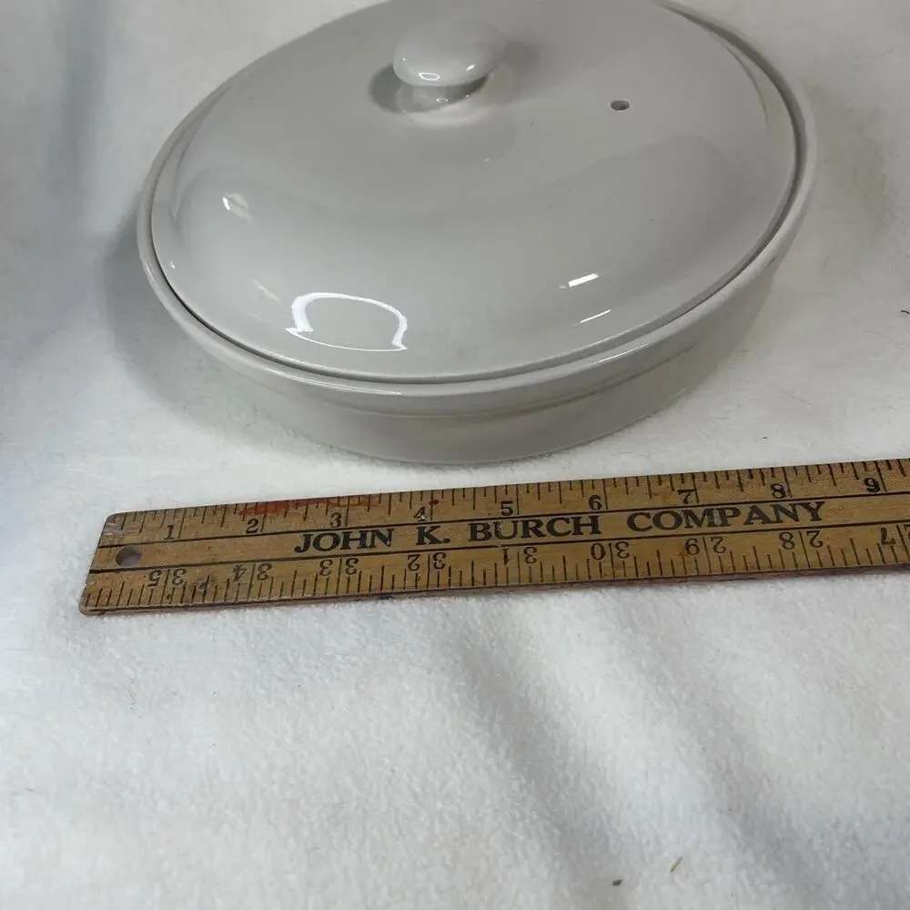 Hall Covered Casserole #2176 Ivory With Lid